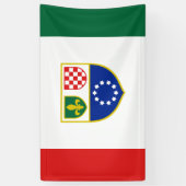 Vlag van de Federatie Bosnië-Herzegovina Spandoek (Verticaal)