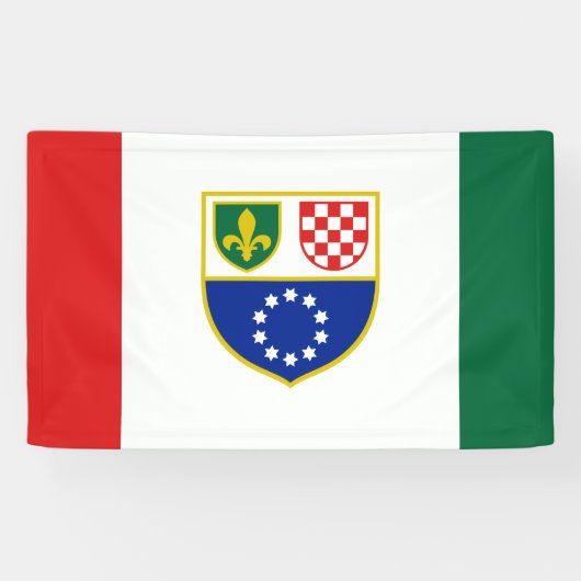 Vlag van de Federatie Bosnië-Herzegovina Spandoek (Horizontaal)