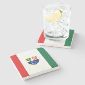 Vlag van de Federatie Bosnië-Herzegovina Stenen Onderzetter (Zijkant)