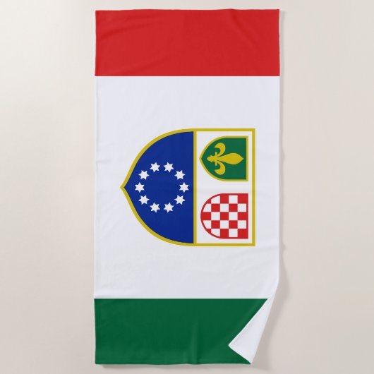 Vlag van de Federatie Bosnië-Herzegovina Strandlaken (Voorkant)