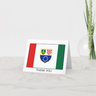 Vlag van de Federatie van Bosnië en Herzegovina Bedankkaart