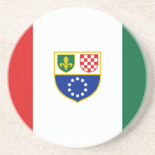 Vlag van de Federatie van Bosnië en Herzegovina Zandsteen Onderzetter
