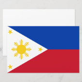 Vlag van de Filipijnen Briefpapier (Voorkant / Achterkant)