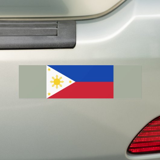 Vlag van de Filipijnen Bumpersticker (Op auto)
