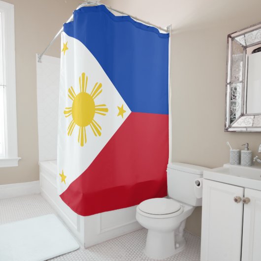 Vlag van de Filipijnen Douchegordijn (In situ)