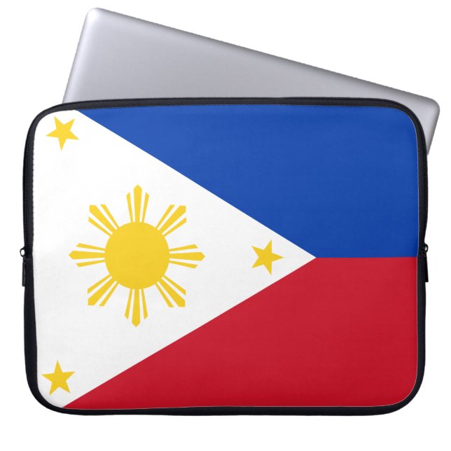 Vlag van de Filipijnen Laptop Sleeve (Voorkant)