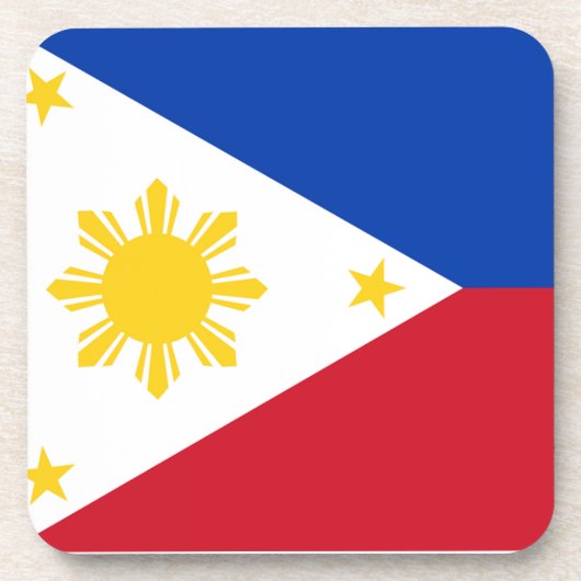Vlag van de Filipijnen Onderzetter (Voorkant)