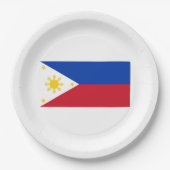 Vlag van de Filipijnen Papieren Bordje (Voorkant)