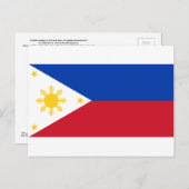 vlag van de Filipijnen (Pilipinas) Briefkaart (Voorkant / Achterkant)