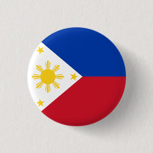 Vlag van de Filipijnen Ronde Button 3,2 Cm