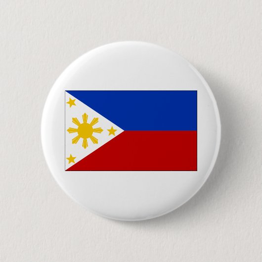 Vlag van de Filipijnen Ronde Button 5,7 Cm (Voorkant)