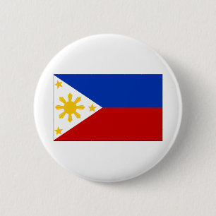 Vlag van de Filipijnen Ronde Button 5,7 Cm