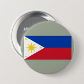 Vlag van de Filipijnen Ronde Button 7,6 Cm (Voorkant /achterkant)