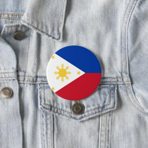 Vlag van de Filipijnen Ronde Button 7,6 Cm