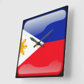 vlag van de Filipijnen Vierkante Klok (Hoek)