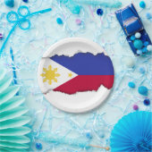 Vlag van de fillipinen papieren bordje (Feest)