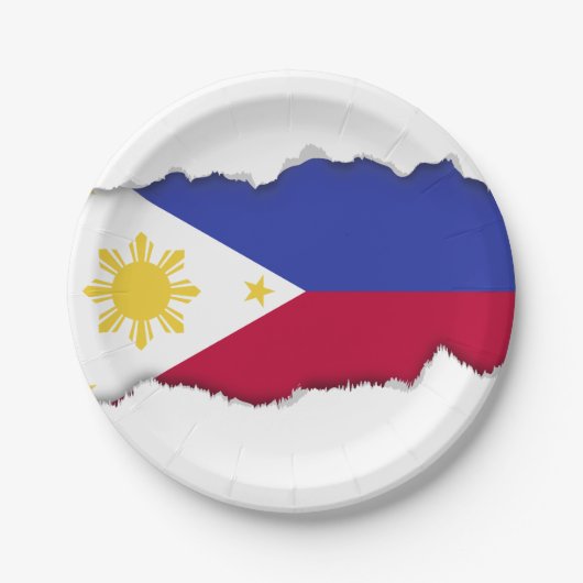 Vlag van de fillipinen papieren bordje (Voorkant)