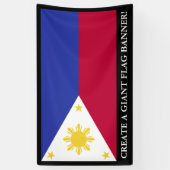 Vlag van de fillipinen spandoek (Verticaal)