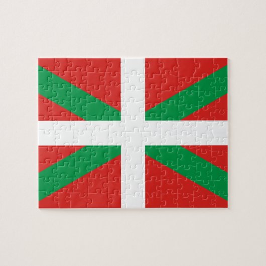 Vlag van de foto van Baskenland Puzzle Legpuzzel (Horizontaal)
