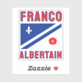 Vlag van de Franco-Albertanen Sticker (Vel)