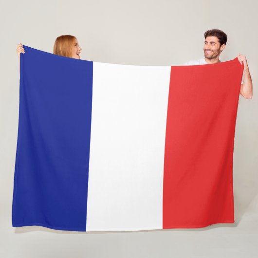 Vlag van de Franse grote Tricolore Fleece Deken (In situ)