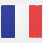 Vlag van de Franse grote Tricolore Fleece Deken (Voorkant (Horizontaal))