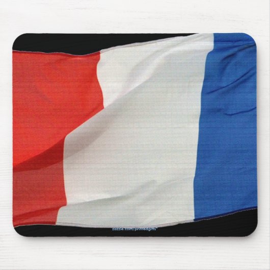 Vlag van de Franse patriottische wereldvlag Mousep Muismat (Voorkant)