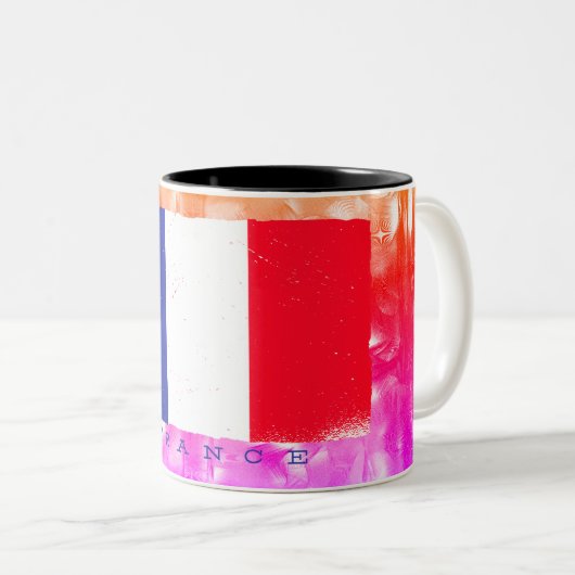 Vlag van de Franse Republiek Tweekleurige Koffiemok (Voorkant rechts)