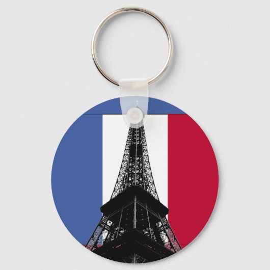 Vlag van de Franse Sleutelhanger Eiffeltoren (Voorkant)