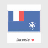 Vlag van de Franse Zuidelijke en Antarctische Land Sticker (Vel)