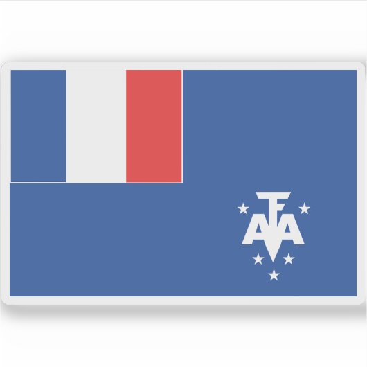 Vlag van de Franse Zuidelijke en Antarctische Land Sticker (Voorkant)