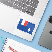 Vlag van de Franse Zuidelijke en Antarctische Land Sticker (Laptop met iPhone)
