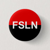 Vlag van de FSLN-Button Ronde Button 3,2 Cm (Voorkant)