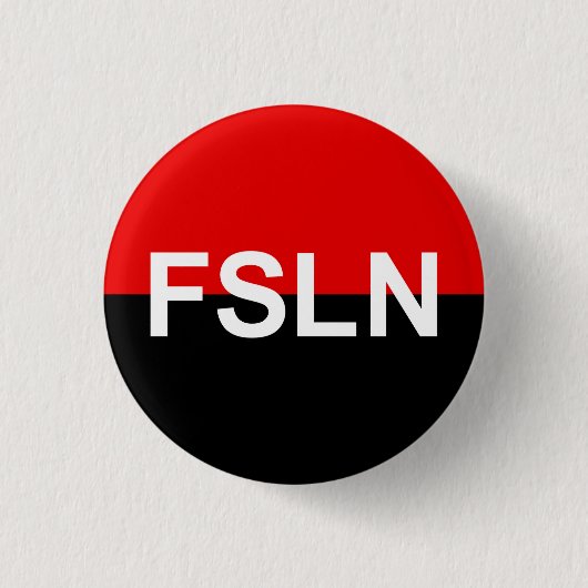Vlag van de FSLN-Button Ronde Button 3,2 Cm (Voorkant)