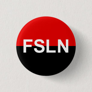 Vlag van de FSLN-Button Ronde Button 3,2 Cm