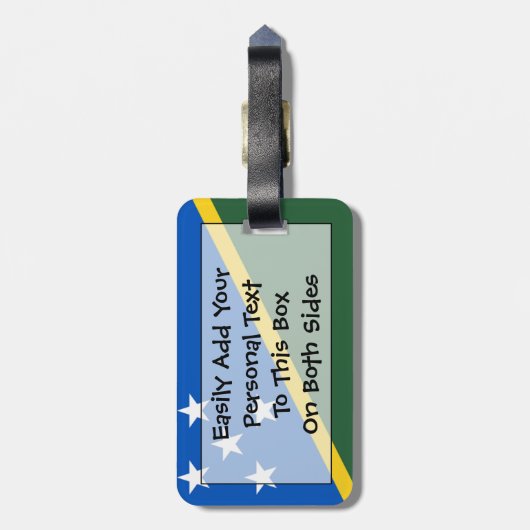 Vlag van de gemakkelijke identiteitskaart van de S Bagagelabel (Achterkant verticaal)