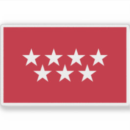 Vlag van de Gemeenschap van Madrid Sticker