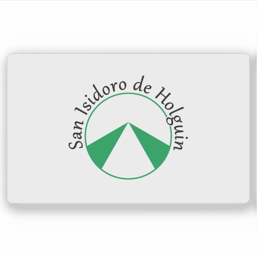 Vlag van de gemeente Holguín, Cuba Sticker (Voorkant)