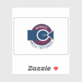 Vlag van de gemeente Mesa Geitonia, Cyprus Sticker (Vel)