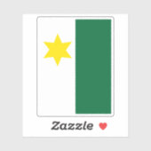 Vlag van de gemeente Planken, Liechtenstein Sticker (Vel)