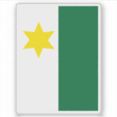 Vlag van de gemeente Planken, Liechtenstein Sticker (Voorkant)