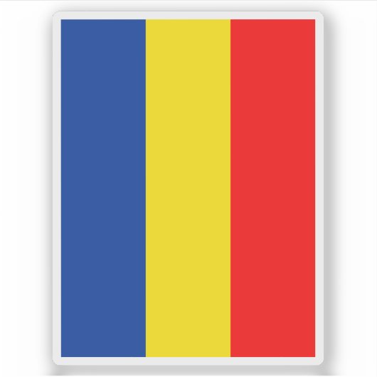 Vlag van de gemeente Ruggell, Liechtenstein Sticker (Voorkant)