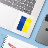 Vlag van de gemeente Triesenberg, Liechtenstein Sticker (Laptop met iPhone)