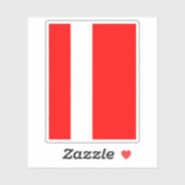 Vlag van de gemeente Vaduz, Liechtenstein Sticker (Vel)