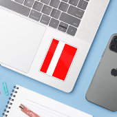 Vlag van de gemeente Vaduz, Liechtenstein Sticker (Laptop met iPhone)