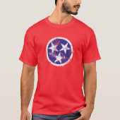 vlag van de graafstaat Tennessee-stickers T-shirt (Voorkant)