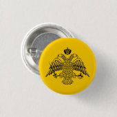 Vlag van de Grieks-Orthodoxe Kerk Ronde Button 3,2 Cm (Voorkant /achterkant)