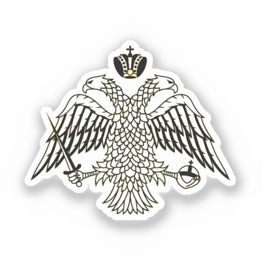 Vlag van de Grieks-Orthodoxe Kerk Sticker (Voorkant)