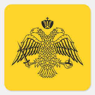Vlag van de Grieks-Orthodoxe Kerk Vierkante Sticker