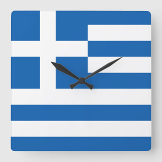 Vlag van de Griekse muur Vierkante Klok